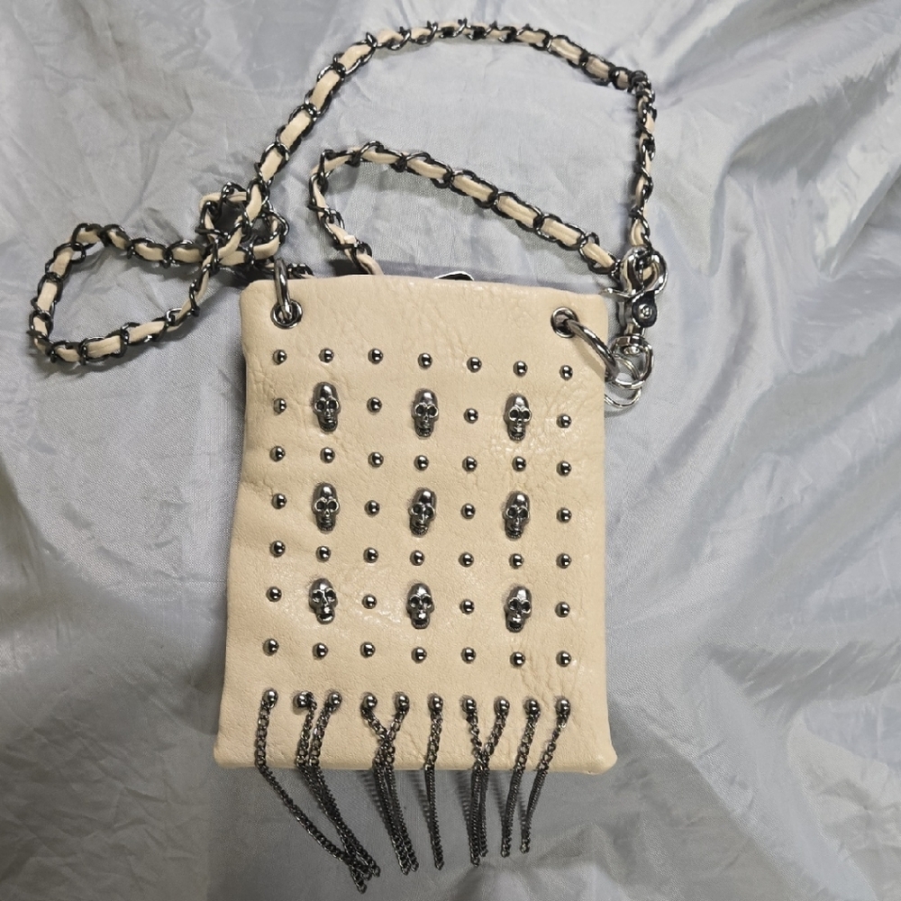 Studded Cream Crossbody Bag
